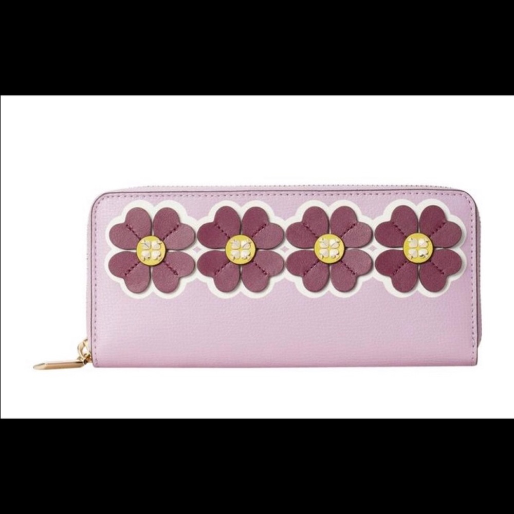 Kate Spade Sylvia graphic clover wallet